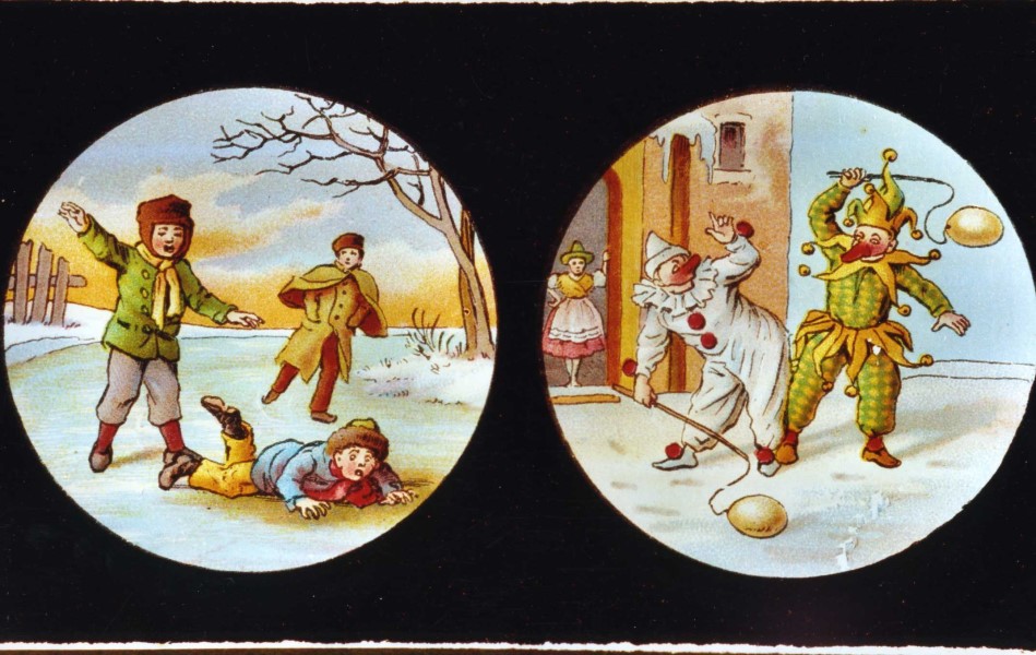 Glasbildstreifen (Teilansicht) für die Laterna magica, um 1900