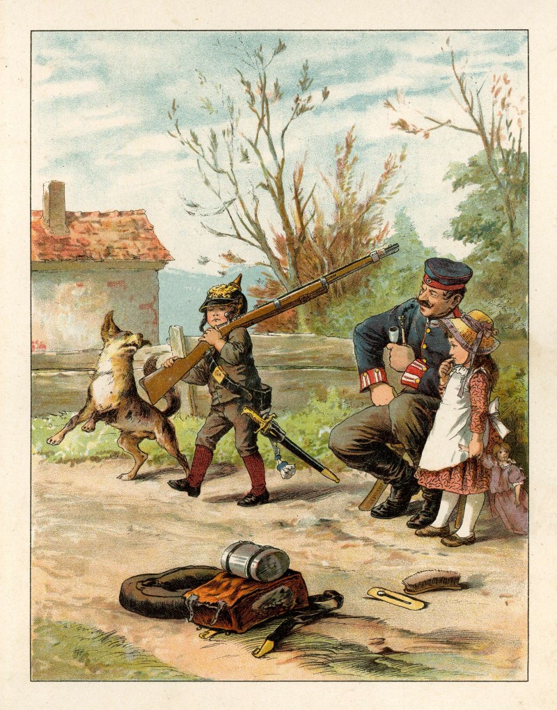 Seite aus dem Kinderbuch „Lieb Vaterland magst ruhig sein.