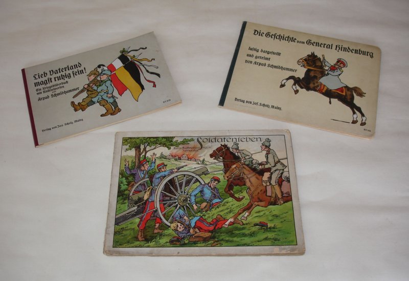 Kriegs-Kinderbücher (Bilderbücher) aus der Zeit um 1914/1915