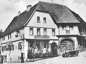 Hotel Krone in Lohr a. Main um 1900