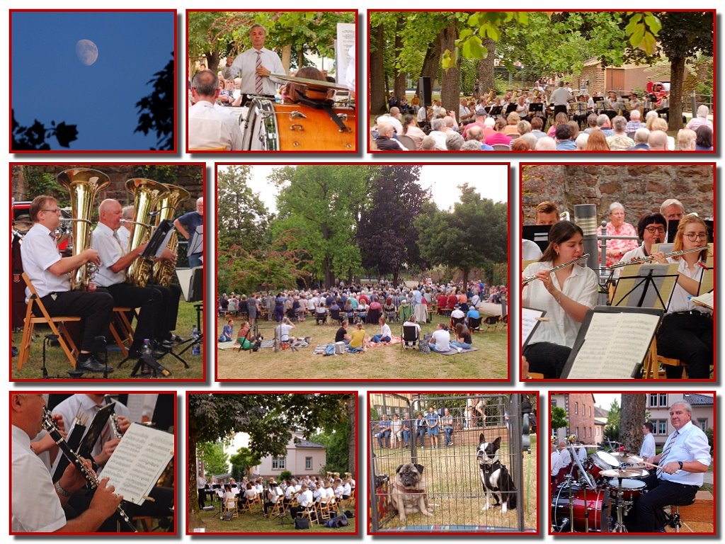 Impressionen von der Serenade der Lohrer Stadtkapelle im Stadtpark