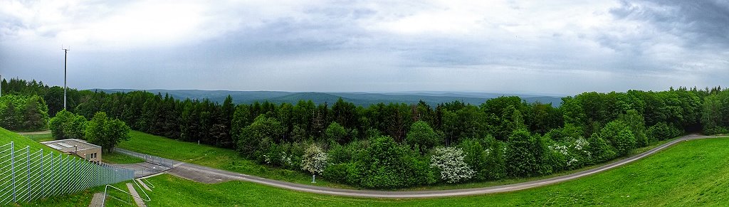 Oberbecken auf der Sohlhöhe im Spessart