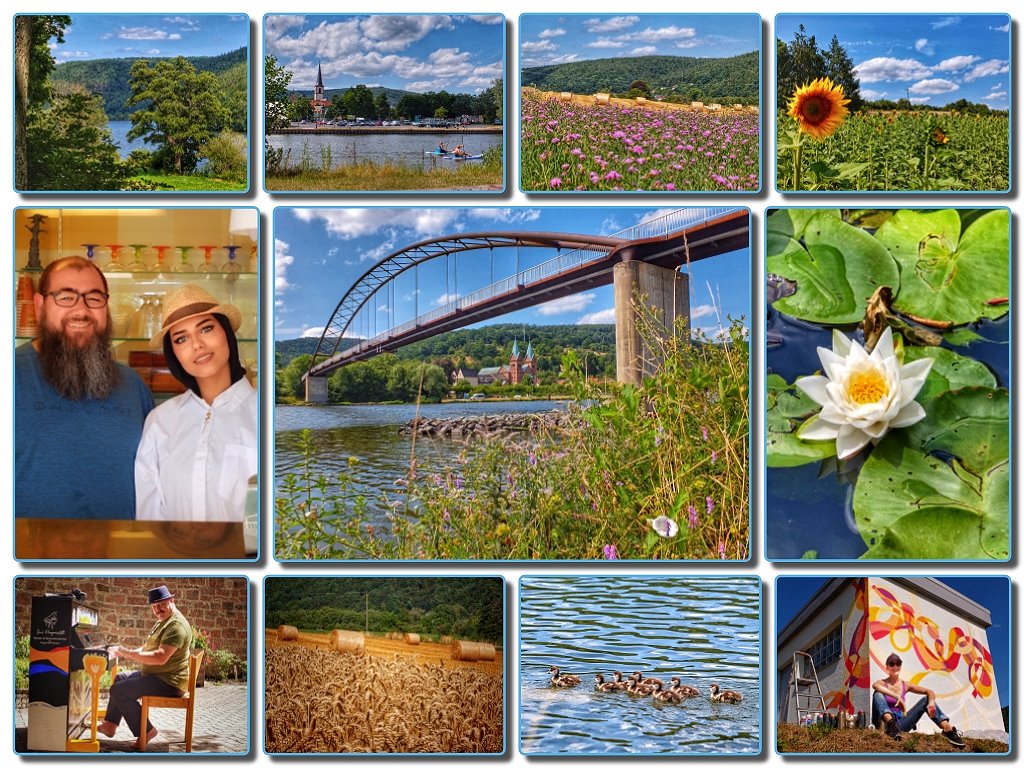 Sommer Sonne Eis genieen in Lohr a. Main