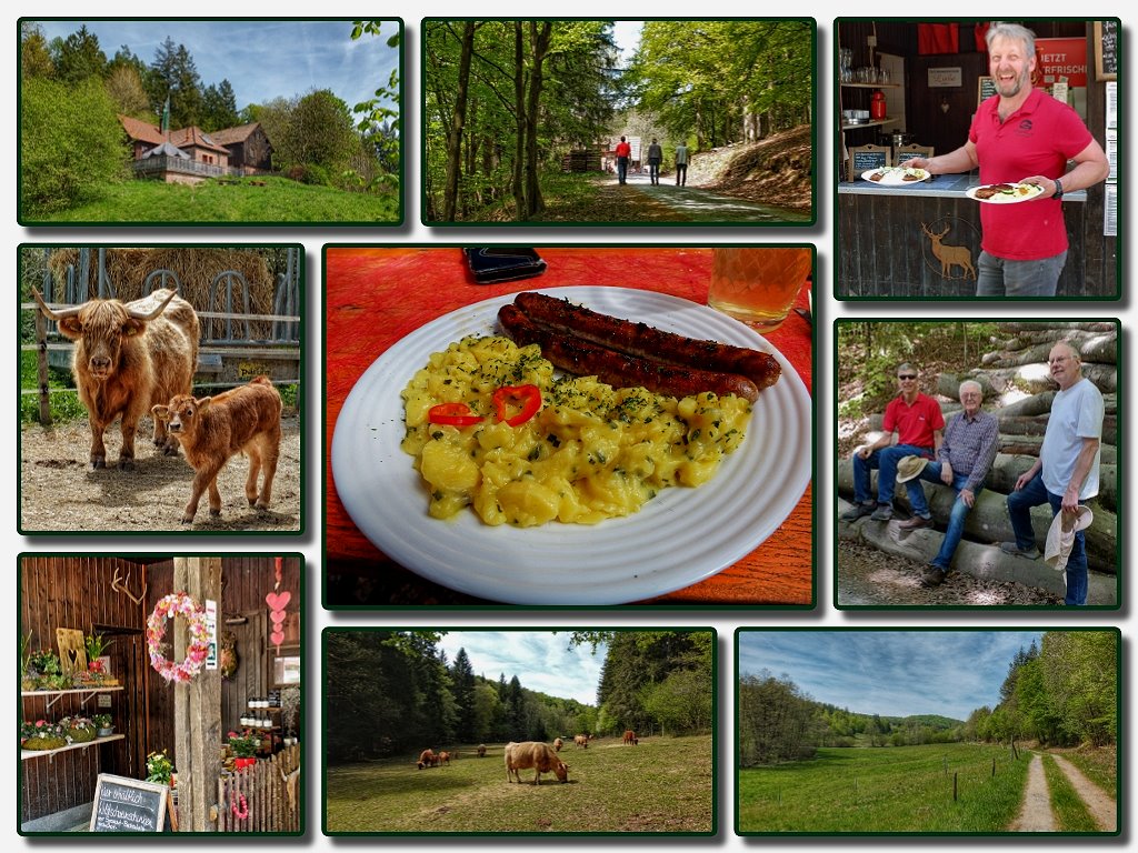 Unterwegs mit Freunden zum F�rstlichen Forsthaus Sylvan im Spessart