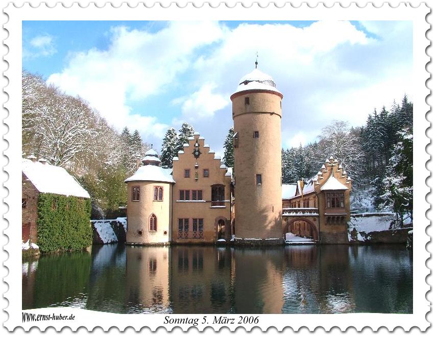 Wasserschloss Mespelbrunn im Winter