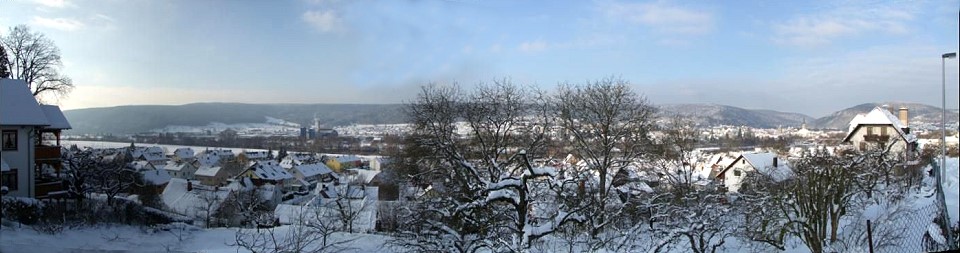 Blick vom Romberg in Sendelbach auf Lohr a. Main