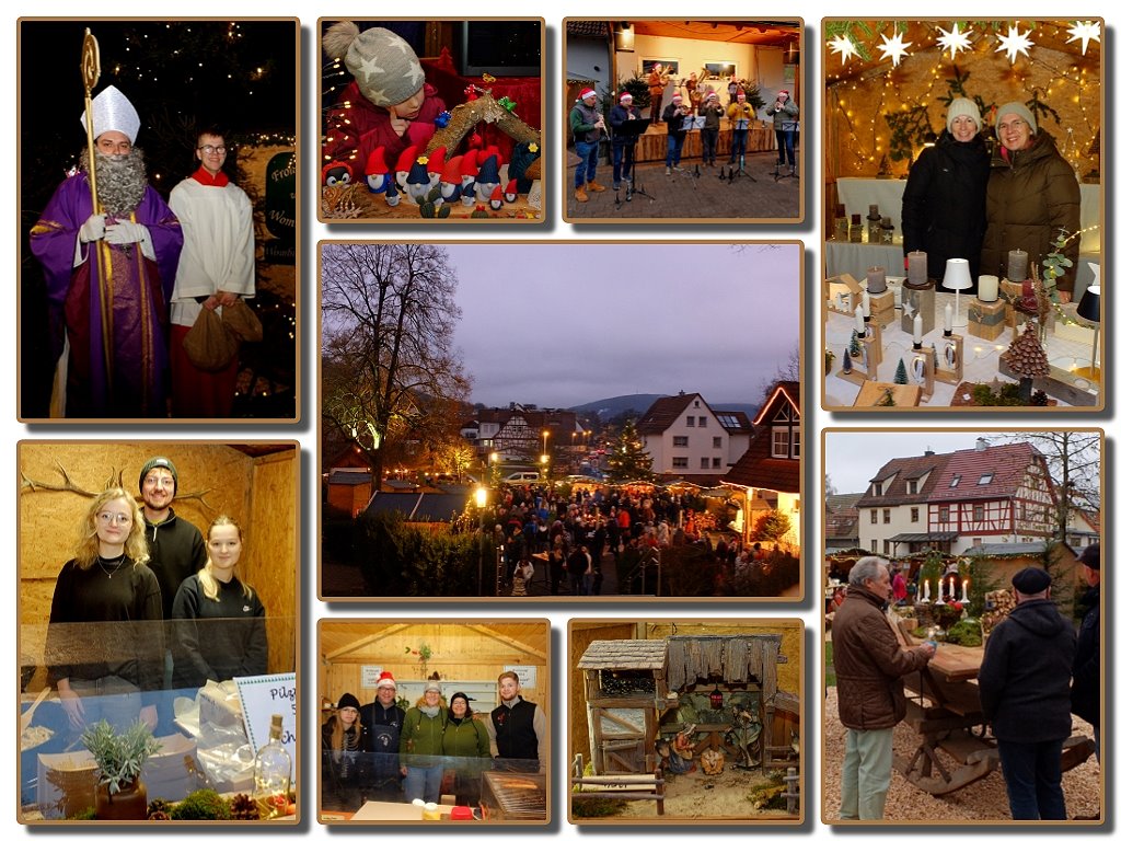 Impressionen vom Weihnachtsmarkt 2025 auf dem Wombacher Dorfplatz...