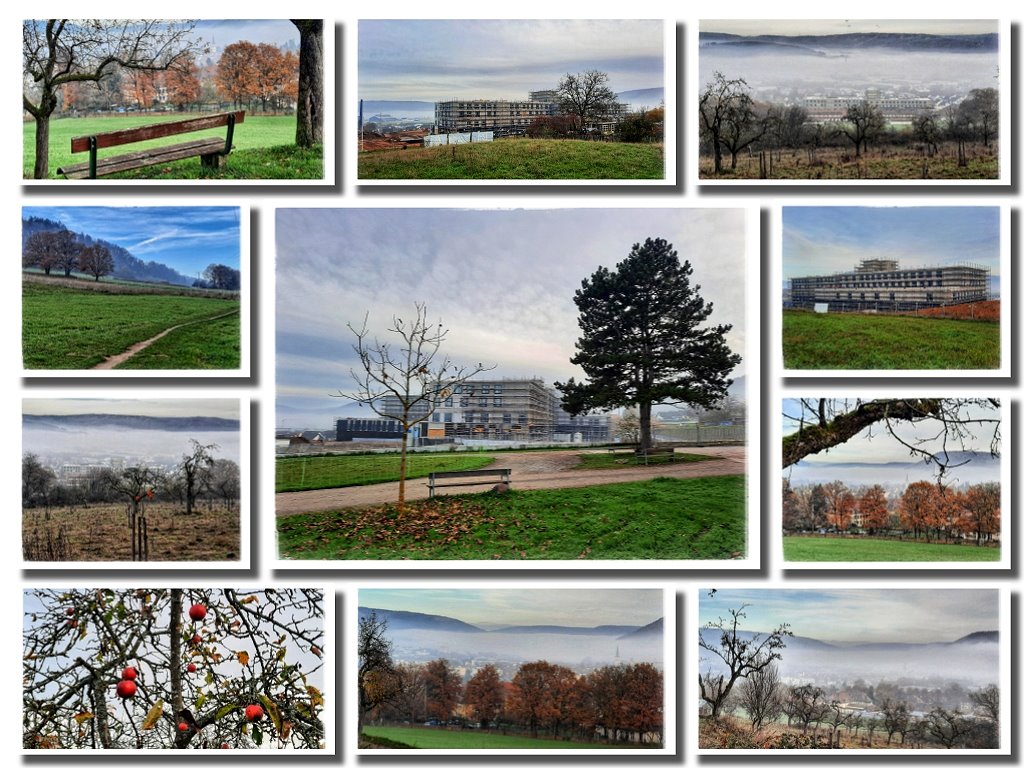 Herbstspaziergang zum Neubau des Zentralklinikums Main Spessart auf dem Sommerberg in Lohr a. Main