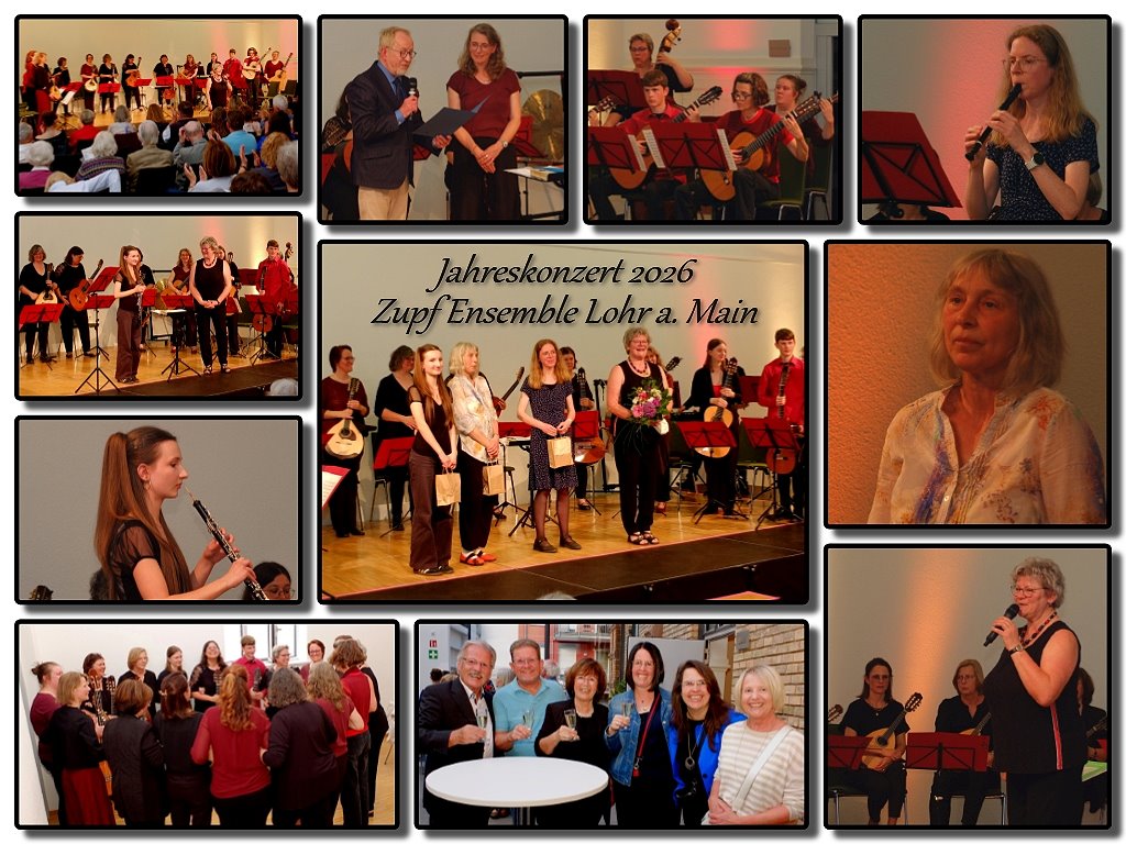 Impressionen vom Jahreskonzert 2026 des Zupf Ensembles Lohr a. Main